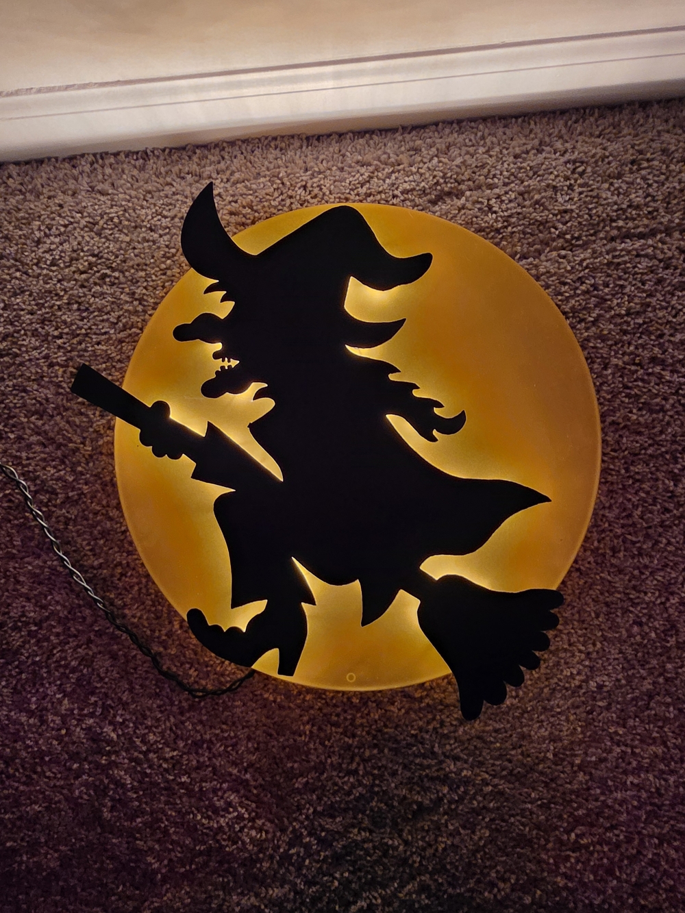 Halloween Witch Moon Light For Wall Or Window